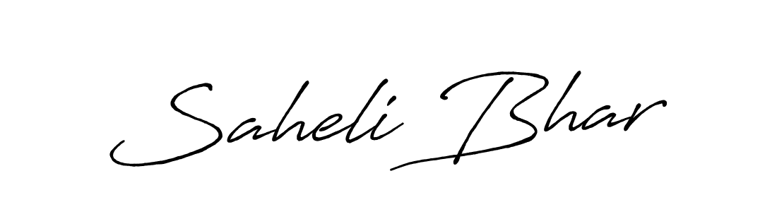 Saheli Bhar stylish signature style. Best Handwritten Sign (Antro_Vectra_Bolder) for my name. Handwritten Signature Collection Ideas for my name Saheli Bhar. Saheli Bhar signature style 7 images and pictures png