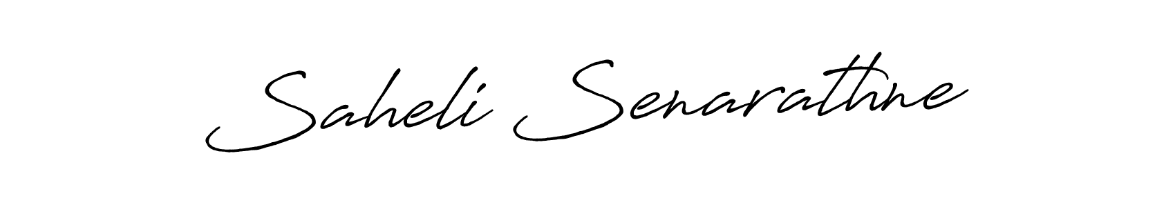 The best way (Antro_Vectra_Bolder) to make a short signature is to pick only two or three words in your name. The name Saheli Senarathne include a total of six letters. For converting this name. Saheli Senarathne signature style 7 images and pictures png