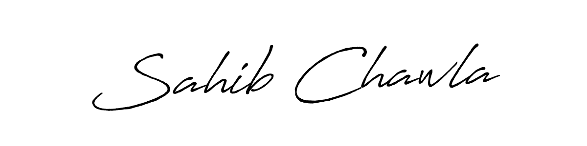 Also we have Sahib Chawla name is the best signature style. Create professional handwritten signature collection using Antro_Vectra_Bolder autograph style. Sahib Chawla signature style 7 images and pictures png