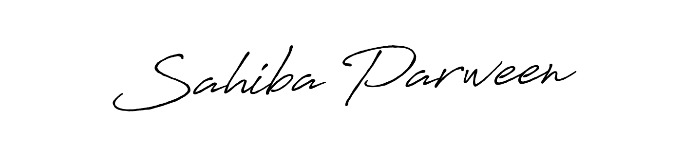 Create a beautiful signature design for name Sahiba Parween. With this signature (Antro_Vectra_Bolder) fonts, you can make a handwritten signature for free. Sahiba Parween signature style 7 images and pictures png