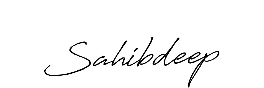 Make a beautiful signature design for name Sahibdeep. With this signature (Antro_Vectra_Bolder) style, you can create a handwritten signature for free. Sahibdeep signature style 7 images and pictures png