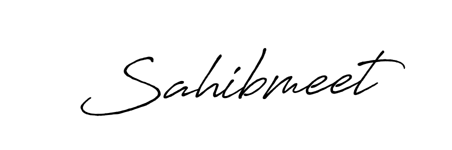 Design your own signature with our free online signature maker. With this signature software, you can create a handwritten (Antro_Vectra_Bolder) signature for name Sahibmeet. Sahibmeet signature style 7 images and pictures png
