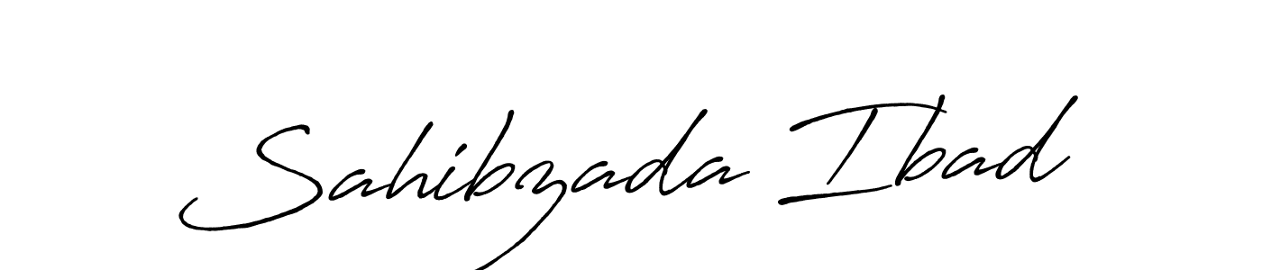 Make a beautiful signature design for name Sahibzada Ibad. With this signature (Antro_Vectra_Bolder) style, you can create a handwritten signature for free. Sahibzada Ibad signature style 7 images and pictures png