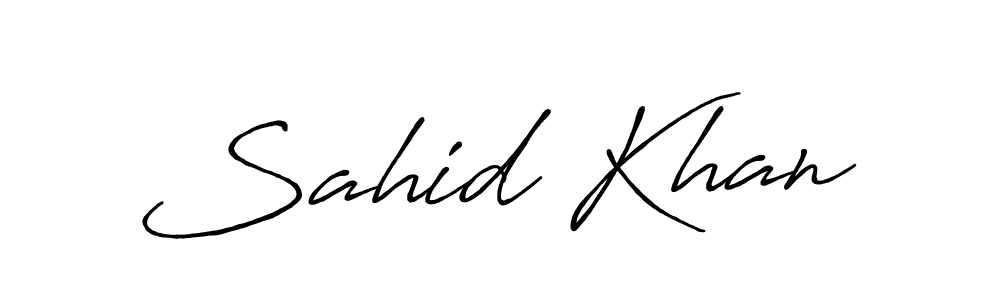 Create a beautiful signature design for name Sahid Khan. With this signature (Antro_Vectra_Bolder) fonts, you can make a handwritten signature for free. Sahid Khan signature style 7 images and pictures png