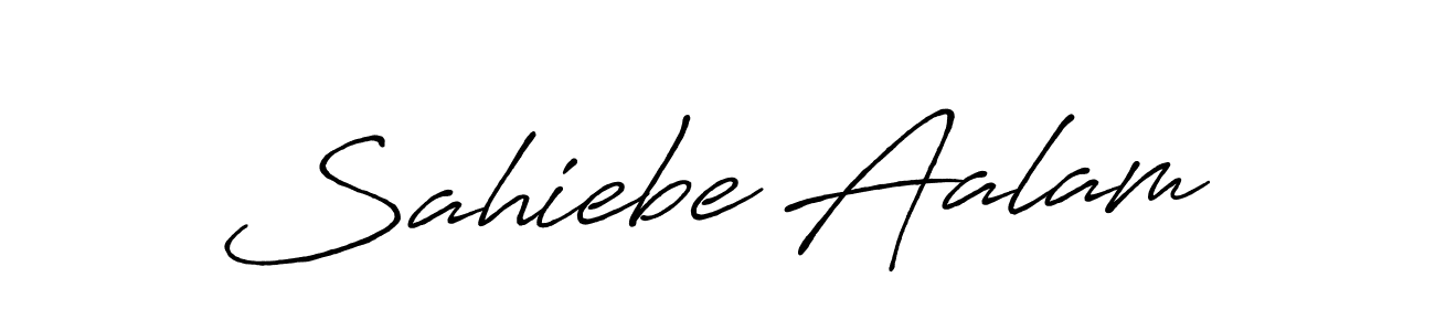 Make a beautiful signature design for name Sahiebe Aalam. With this signature (Antro_Vectra_Bolder) style, you can create a handwritten signature for free. Sahiebe Aalam signature style 7 images and pictures png