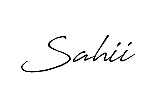 if you are searching for the best signature style for your name Sahii. so please give up your signature search. here we have designed multiple signature styles  using Antro_Vectra_Bolder. Sahii signature style 7 images and pictures png