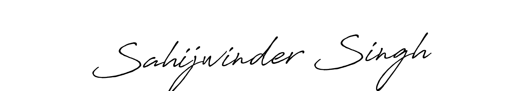 Make a beautiful signature design for name Sahijwinder Singh. With this signature (Antro_Vectra_Bolder) style, you can create a handwritten signature for free. Sahijwinder Singh signature style 7 images and pictures png