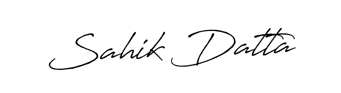 Make a beautiful signature design for name Sahik Datta. With this signature (Antro_Vectra_Bolder) style, you can create a handwritten signature for free. Sahik Datta signature style 7 images and pictures png