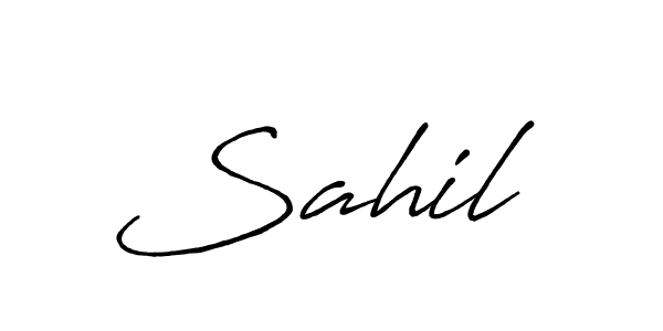 Make a beautiful signature design for name Sahil . With this signature (Antro_Vectra_Bolder) style, you can create a handwritten signature for free. Sahil  signature style 7 images and pictures png