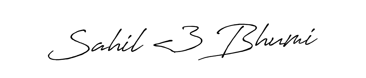 if you are searching for the best signature style for your name Sahil <3 Bhumi. so please give up your signature search. here we have designed multiple signature styles  using Antro_Vectra_Bolder. Sahil <3 Bhumi signature style 7 images and pictures png