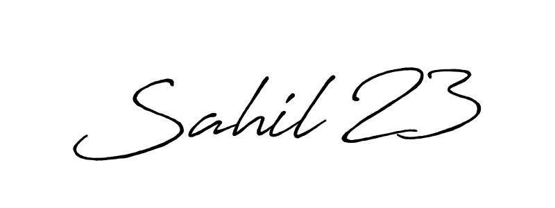 Once you've used our free online signature maker to create your best signature Antro_Vectra_Bolder style, it's time to enjoy all of the benefits that Sahil 23 name signing documents. Sahil 23 signature style 7 images and pictures png