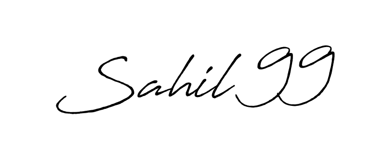 Also You can easily find your signature by using the search form. We will create Sahil 99 name handwritten signature images for you free of cost using Antro_Vectra_Bolder sign style. Sahil 99 signature style 7 images and pictures png