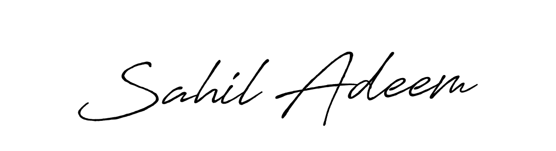 It looks lik you need a new signature style for name Sahil Adeem. Design unique handwritten (Antro_Vectra_Bolder) signature with our free signature maker in just a few clicks. Sahil Adeem signature style 7 images and pictures png