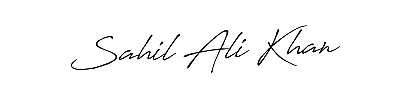Also we have Sahil Ali Khan name is the best signature style. Create professional handwritten signature collection using Antro_Vectra_Bolder autograph style. Sahil Ali Khan signature style 7 images and pictures png