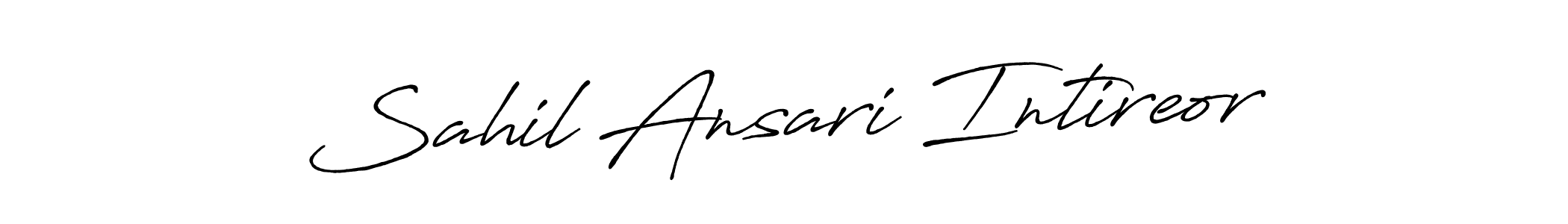 Create a beautiful signature design for name Sahil Ansari Intireor. With this signature (Antro_Vectra_Bolder) fonts, you can make a handwritten signature for free. Sahil Ansari Intireor signature style 7 images and pictures png
