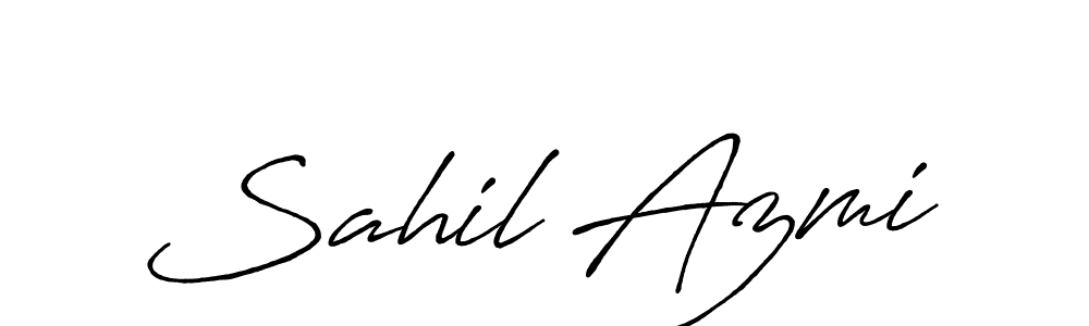 Design your own signature with our free online signature maker. With this signature software, you can create a handwritten (Antro_Vectra_Bolder) signature for name Sahil Azmi. Sahil Azmi signature style 7 images and pictures png