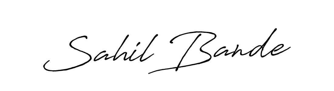 if you are searching for the best signature style for your name Sahil Bande. so please give up your signature search. here we have designed multiple signature styles  using Antro_Vectra_Bolder. Sahil Bande signature style 7 images and pictures png