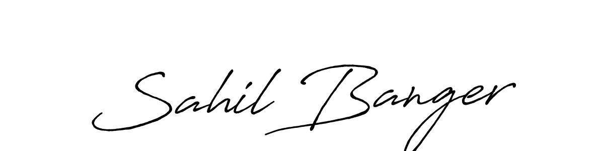 This is the best signature style for the Sahil Banger name. Also you like these signature font (Antro_Vectra_Bolder). Mix name signature. Sahil Banger signature style 7 images and pictures png