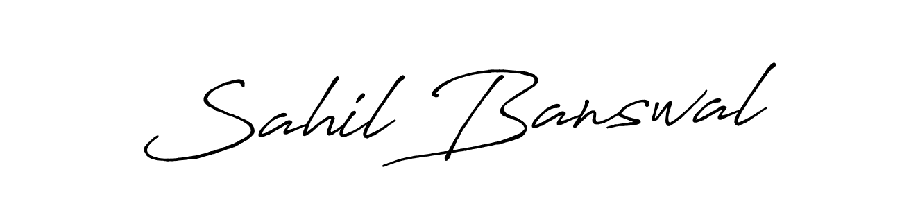 Also we have Sahil Banswal name is the best signature style. Create professional handwritten signature collection using Antro_Vectra_Bolder autograph style. Sahil Banswal signature style 7 images and pictures png