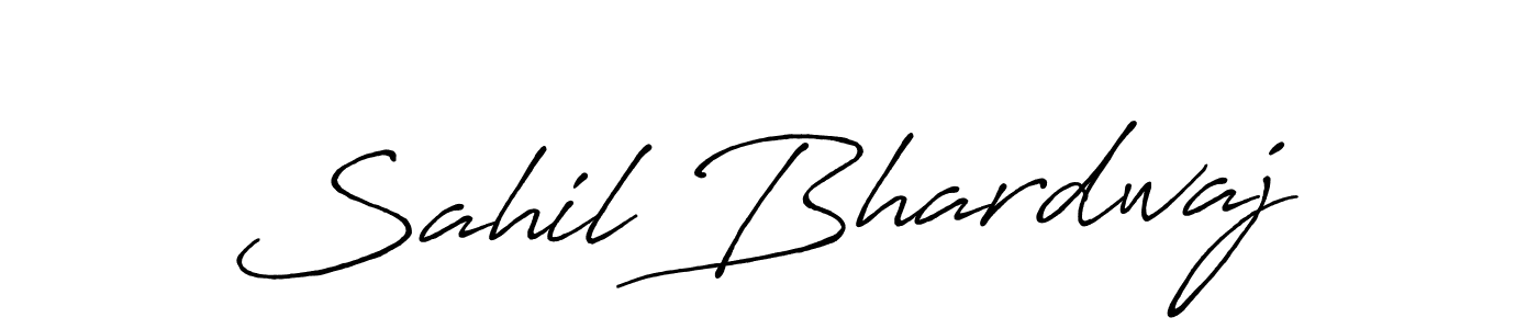 This is the best signature style for the Sahil Bhardwaj name. Also you like these signature font (Antro_Vectra_Bolder). Mix name signature. Sahil Bhardwaj signature style 7 images and pictures png