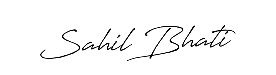 Create a beautiful signature design for name Sahil Bhati. With this signature (Antro_Vectra_Bolder) fonts, you can make a handwritten signature for free. Sahil Bhati signature style 7 images and pictures png