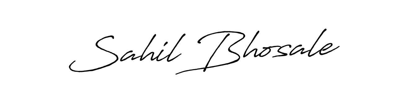 Make a beautiful signature design for name Sahil Bhosale. With this signature (Antro_Vectra_Bolder) style, you can create a handwritten signature for free. Sahil Bhosale signature style 7 images and pictures png