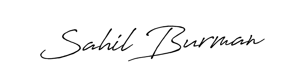 if you are searching for the best signature style for your name Sahil Burman. so please give up your signature search. here we have designed multiple signature styles  using Antro_Vectra_Bolder. Sahil Burman signature style 7 images and pictures png