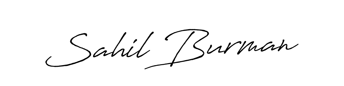 Make a short Sahil Burman signature style. Manage your documents anywhere anytime using Antro_Vectra_Bolder. Create and add eSignatures, submit forms, share and send files easily. Sahil Burman signature style 7 images and pictures png