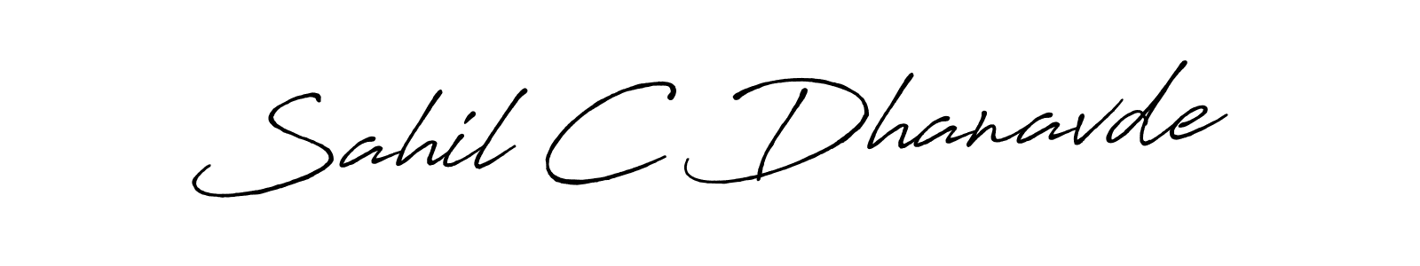 Make a beautiful signature design for name Sahil C Dhanavde. Use this online signature maker to create a handwritten signature for free. Sahil C Dhanavde signature style 7 images and pictures png