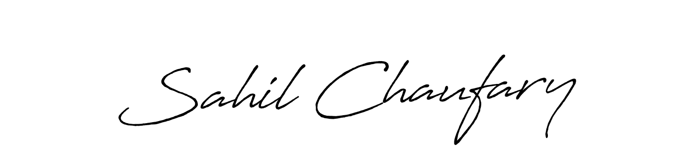 How to Draw Sahil Chaufary signature style? Antro_Vectra_Bolder is a latest design signature styles for name Sahil Chaufary. Sahil Chaufary signature style 7 images and pictures png