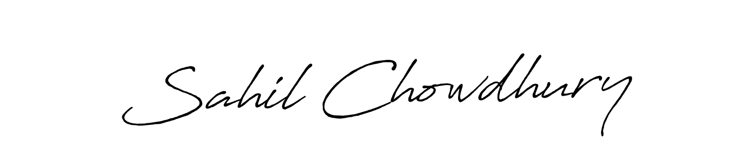 You should practise on your own different ways (Antro_Vectra_Bolder) to write your name (Sahil Chowdhury) in signature. don't let someone else do it for you. Sahil Chowdhury signature style 7 images and pictures png