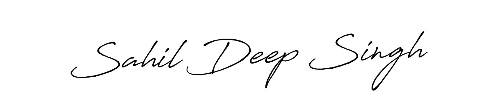 Antro_Vectra_Bolder is a professional signature style that is perfect for those who want to add a touch of class to their signature. It is also a great choice for those who want to make their signature more unique. Get Sahil Deep Singh name to fancy signature for free. Sahil Deep Singh signature style 7 images and pictures png