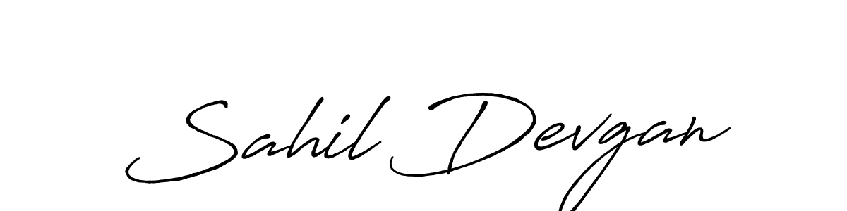 Design your own signature with our free online signature maker. With this signature software, you can create a handwritten (Antro_Vectra_Bolder) signature for name Sahil Devgan. Sahil Devgan signature style 7 images and pictures png