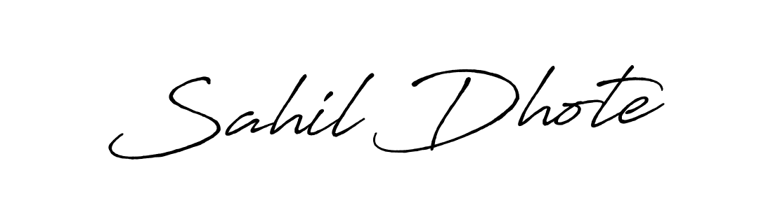 How to make Sahil Dhote name signature. Use Antro_Vectra_Bolder style for creating short signs online. This is the latest handwritten sign. Sahil Dhote signature style 7 images and pictures png