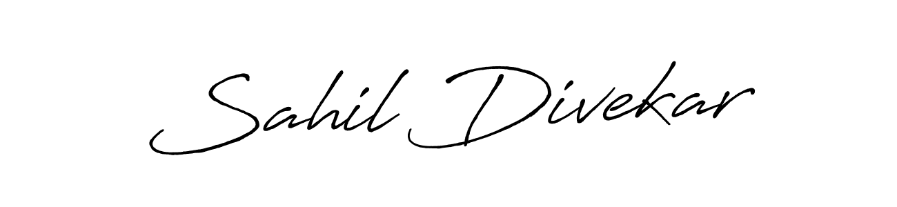 Sahil Divekar stylish signature style. Best Handwritten Sign (Antro_Vectra_Bolder) for my name. Handwritten Signature Collection Ideas for my name Sahil Divekar. Sahil Divekar signature style 7 images and pictures png