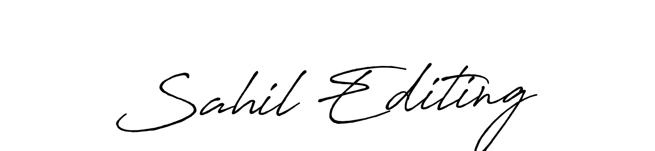 Once you've used our free online signature maker to create your best signature Antro_Vectra_Bolder style, it's time to enjoy all of the benefits that Sahil Editing name signing documents. Sahil Editing signature style 7 images and pictures png