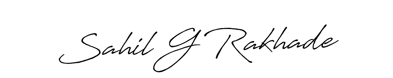 Antro_Vectra_Bolder is a professional signature style that is perfect for those who want to add a touch of class to their signature. It is also a great choice for those who want to make their signature more unique. Get Sahil G Rakhade name to fancy signature for free. Sahil G Rakhade signature style 7 images and pictures png