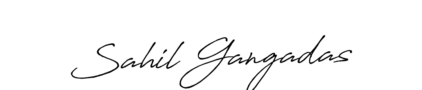 It looks lik you need a new signature style for name Sahil Gangadas. Design unique handwritten (Antro_Vectra_Bolder) signature with our free signature maker in just a few clicks. Sahil Gangadas signature style 7 images and pictures png