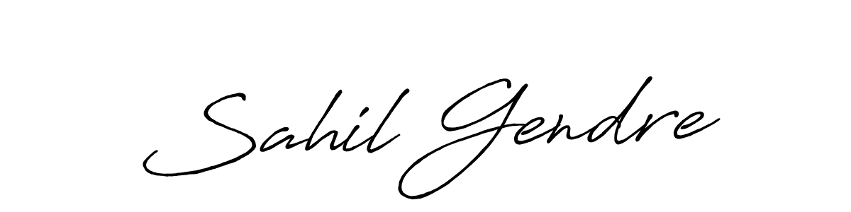Similarly Antro_Vectra_Bolder is the best handwritten signature design. Signature creator online .You can use it as an online autograph creator for name Sahil Gendre. Sahil Gendre signature style 7 images and pictures png