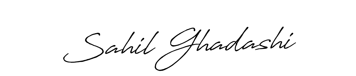 Sahil Ghadashi stylish signature style. Best Handwritten Sign (Antro_Vectra_Bolder) for my name. Handwritten Signature Collection Ideas for my name Sahil Ghadashi. Sahil Ghadashi signature style 7 images and pictures png