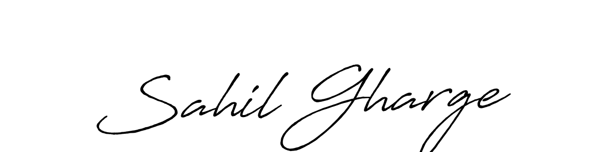 Make a short Sahil Gharge signature style. Manage your documents anywhere anytime using Antro_Vectra_Bolder. Create and add eSignatures, submit forms, share and send files easily. Sahil Gharge signature style 7 images and pictures png