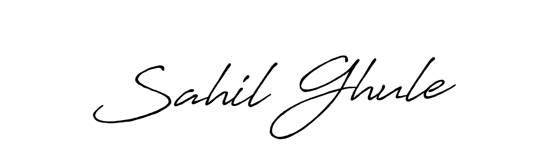 Use a signature maker to create a handwritten signature online. With this signature software, you can design (Antro_Vectra_Bolder) your own signature for name Sahil Ghule. Sahil Ghule signature style 7 images and pictures png