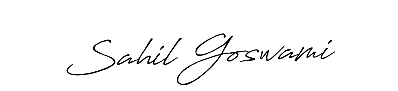 Use a signature maker to create a handwritten signature online. With this signature software, you can design (Antro_Vectra_Bolder) your own signature for name Sahil Goswami. Sahil Goswami signature style 7 images and pictures png