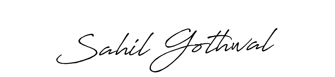Design your own signature with our free online signature maker. With this signature software, you can create a handwritten (Antro_Vectra_Bolder) signature for name Sahil Gothwal. Sahil Gothwal signature style 7 images and pictures png