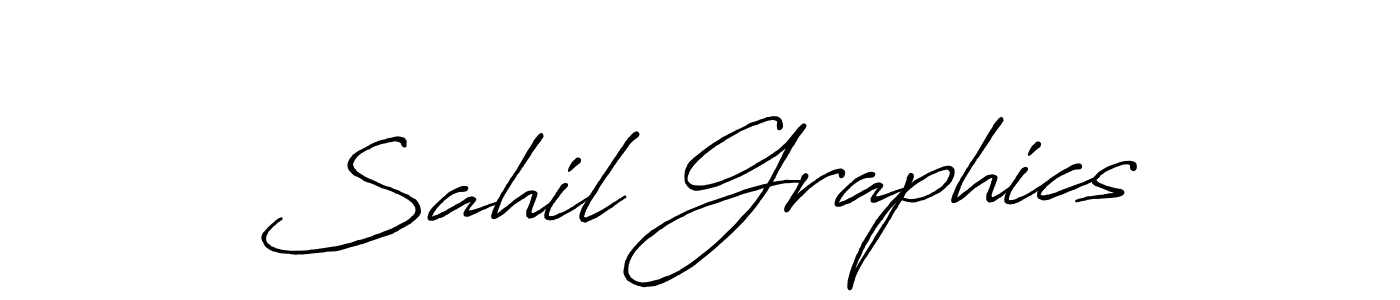 How to make Sahil Graphics signature? Antro_Vectra_Bolder is a professional autograph style. Create handwritten signature for Sahil Graphics name. Sahil Graphics signature style 7 images and pictures png