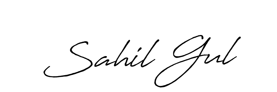 Use a signature maker to create a handwritten signature online. With this signature software, you can design (Antro_Vectra_Bolder) your own signature for name Sahil Gul. Sahil Gul signature style 7 images and pictures png