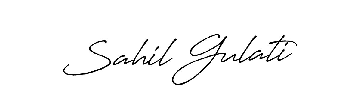You should practise on your own different ways (Antro_Vectra_Bolder) to write your name (Sahil Gulati) in signature. don't let someone else do it for you. Sahil Gulati signature style 7 images and pictures png