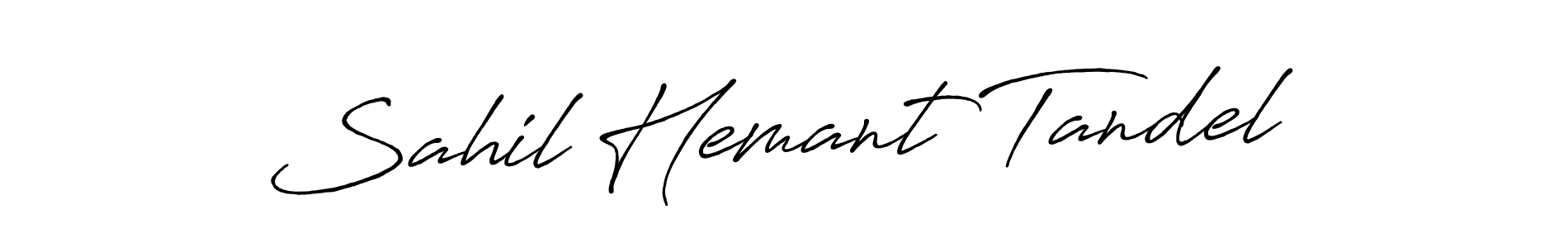 Make a beautiful signature design for name Sahil Hemant Tandel. With this signature (Antro_Vectra_Bolder) style, you can create a handwritten signature for free. Sahil Hemant Tandel signature style 7 images and pictures png