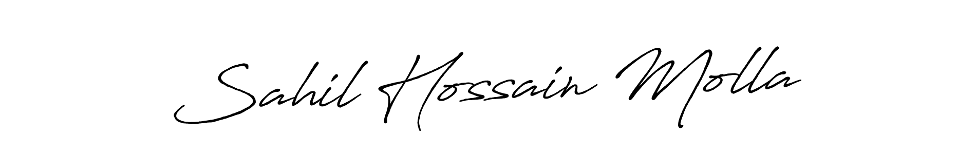 How to make Sahil Hossain Molla signature? Antro_Vectra_Bolder is a professional autograph style. Create handwritten signature for Sahil Hossain Molla name. Sahil Hossain Molla signature style 7 images and pictures png