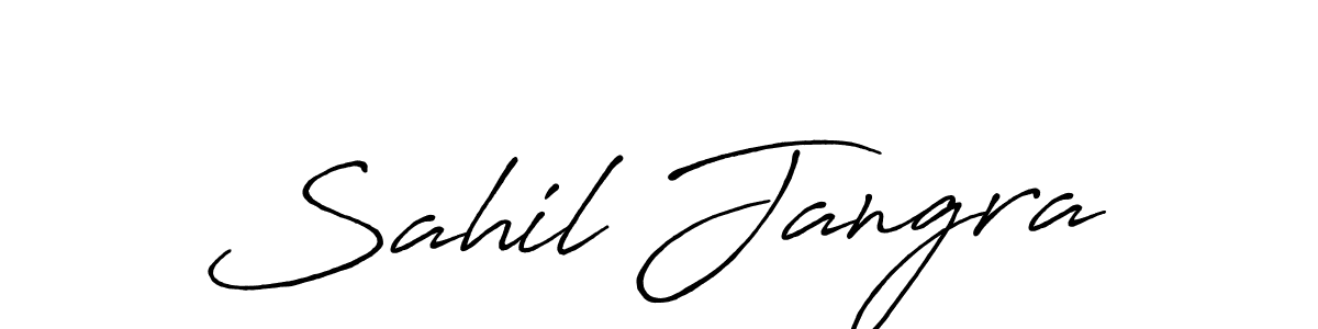 Use a signature maker to create a handwritten signature online. With this signature software, you can design (Antro_Vectra_Bolder) your own signature for name Sahil Jangra. Sahil Jangra signature style 7 images and pictures png